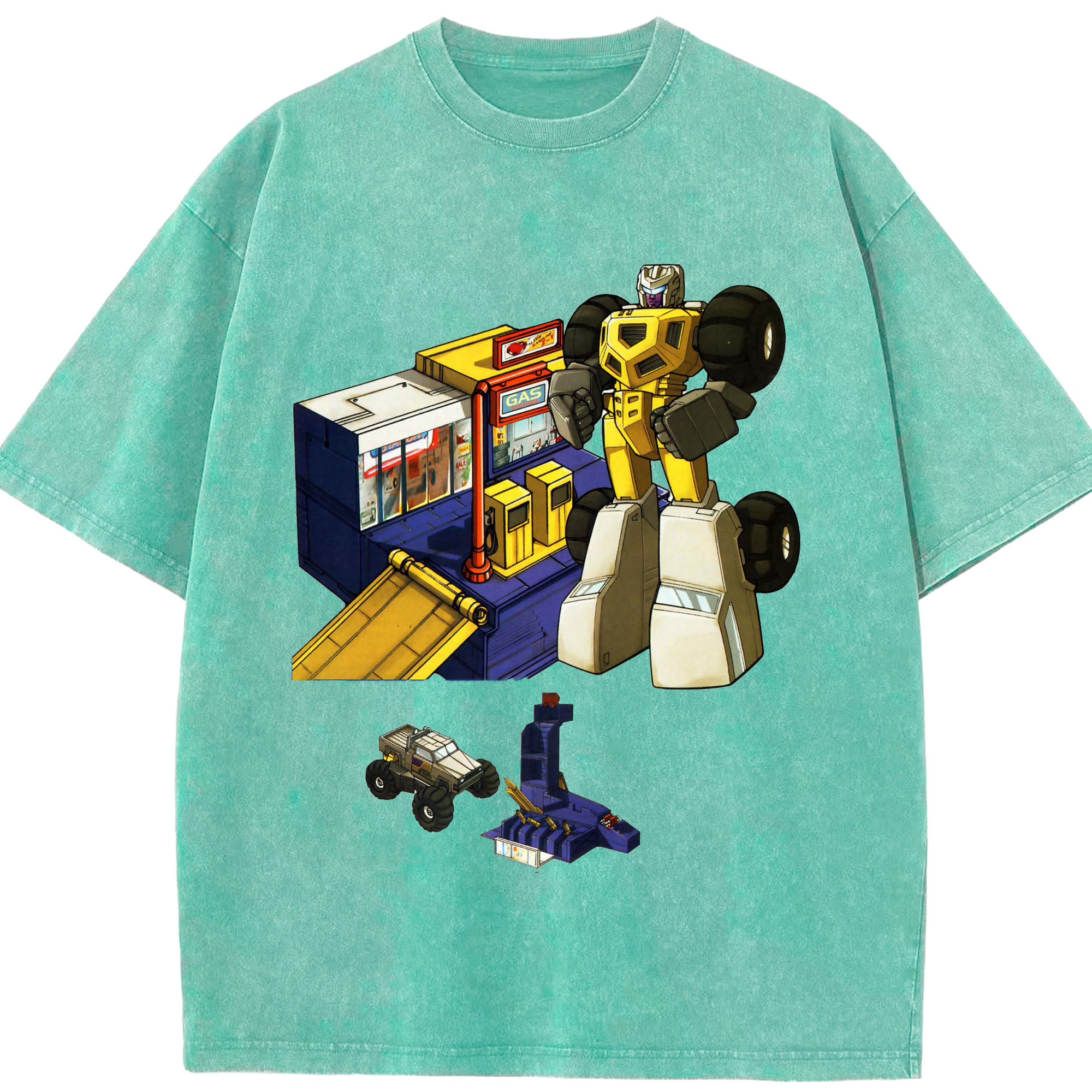 （画像用）  綿100% ヴィンテージ風 半袖Tシャツ（フロントプリント）